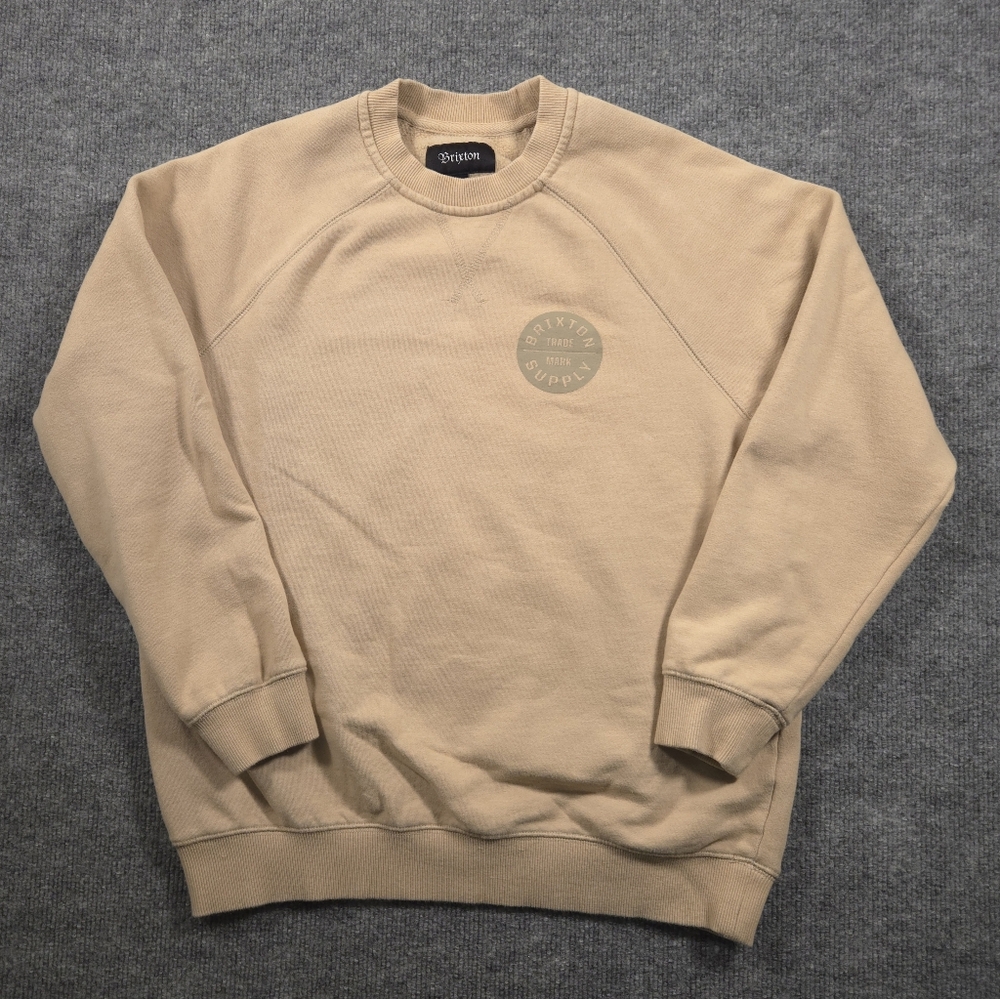 Brixton Trade Mark Supply Co. Raglan Sweatshirt‎ - Tan/Beige - Men's Size Medium